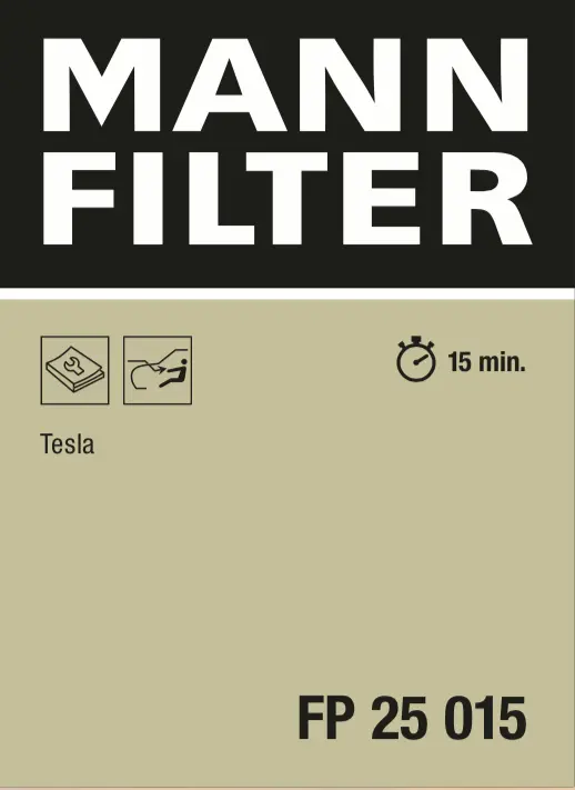 Kupéfilter Tesla Model 3 / Tesla Model Y │ Antibakteriell Effekt - Genuine® Mann-Filter Activated Carbon Cabin Air Filter with polyphenol Image 3