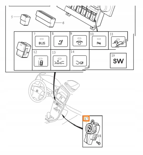Kupétemperatursensor (innetemp) Volvo Genuine® S80 V70 XC60 XC70 │ bensin/diesel – bilde 3