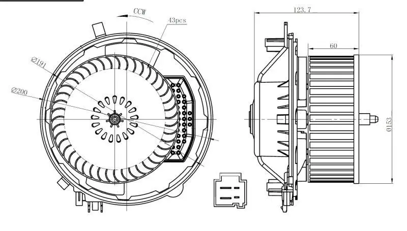 Kupévifte VAG │ NRF Interior Blower for left-hand drive vehicles – bilde 2