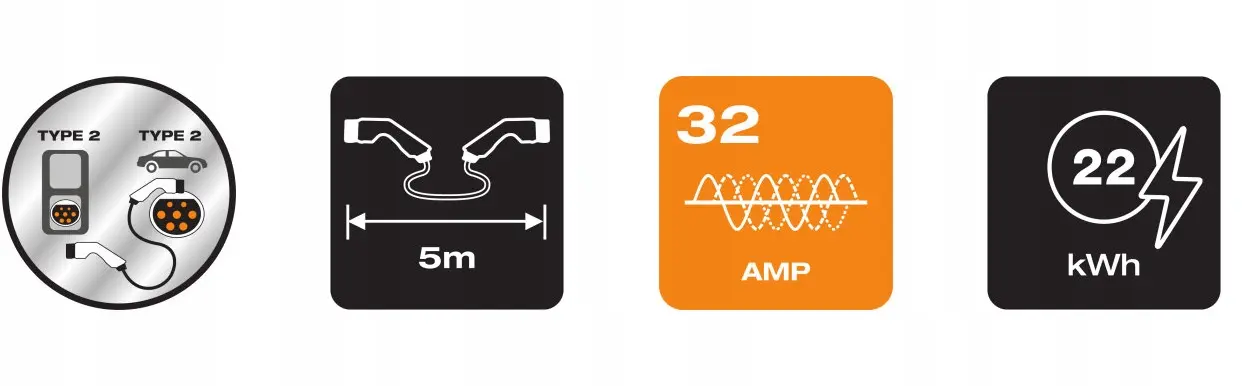 Ladekabel Type 2 til Type 2 Osram BATTERYcharge 7PIN | 3-fas | 32A | 22 kW - 5M – bilde 7