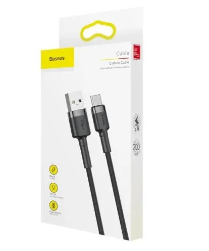 Ladekabel USB-C Type C Quick Charge 3.0 2A 2m – bilde 8