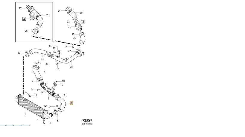 Ladeluftrør Volvo XC60 / S60 / S60 Cross Country / V60 / S80 / V70 / XC70 2006 - 2018 │ Genuine® – bilde 3