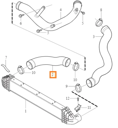 Ladeluftslange (intercooler) Volvo Genuine® S60 S80 V60 V70 XC60 XC70 │ 2.0D D5204TX