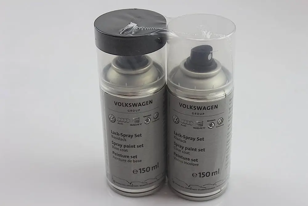 Lakkspray sett + klarlakk Audi Quarts Grey │ Lakk kode LY7G Quarzgrau Metallic Y7G – bilde 2