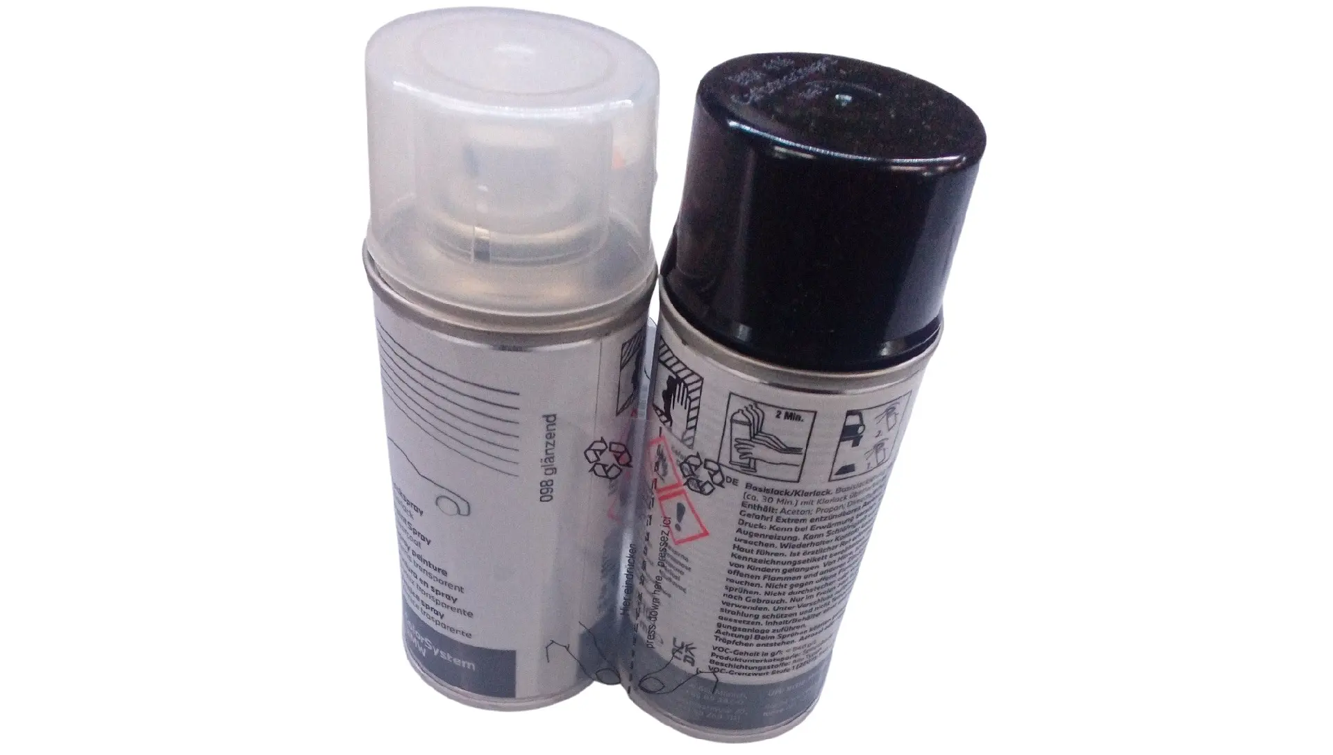 Lakkspray sett + klarlakk BMW Carbonschwarz met. 416 │ Lakk kode 416 Carbon Black Metallic - 2x 150ml Image 3