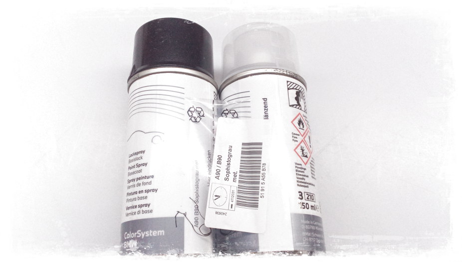Lakkspray sett + klarlakk BMW Sophistograu met. A90/B90 │ Lakk kode A90/B90 Sophisto Grey Metallic - 2x 150ml Image 2
