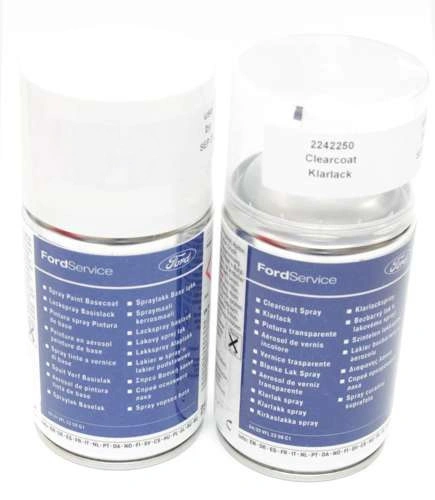 Lakkspray sett + klarlakk Ford  Frozen White 7VTAWWA  │ Lakk kode 7VTAWWA  - 2x 250ml – bilde 3