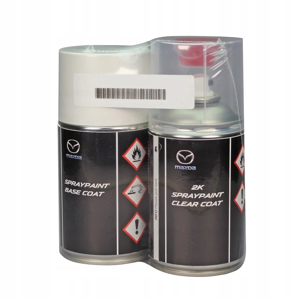 Lakkspray sett + klarlakk Mazda Crystal White Pearl │ Lakk kode 34K Crystal White Pearl Mica Image 4