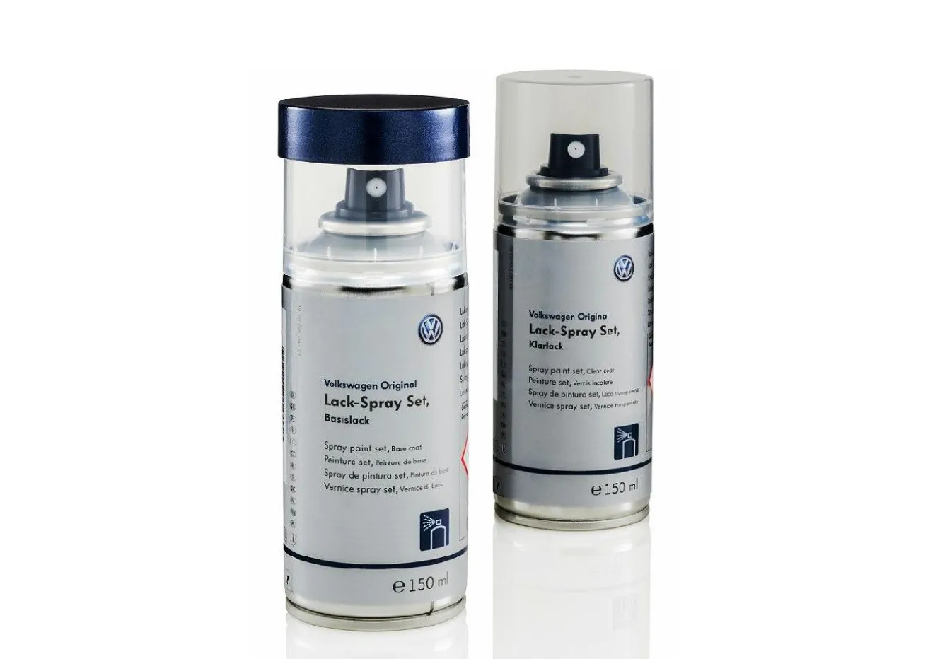 Lakkspray sett + klarlakk Seat / VW / Audi Urbangrey Metallic │ Lakk kode LD7W Urbangrey Metallic - 2x 150ml Image 1