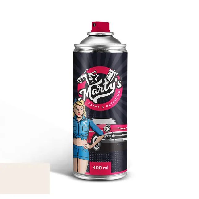 Lakkspray Volvo RW6 Nedcar-White Satin │ Spraylakk Lakk kode RW6 - 400 ml