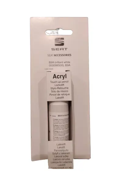 Lakkstift kit 1-komponent Seat Touch Up Brilliant White│ Lakk kode B9A Brilliant White – bilde 2