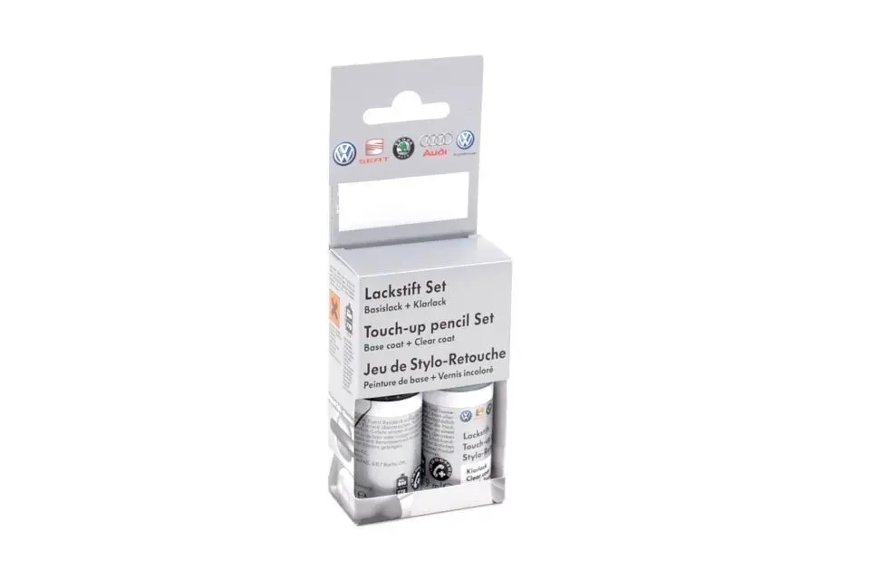 Lakkstift kit 2-komponent Audi Touch Up Phantom Black │ Lakk kode Z9Y Phantomschwarz Perleffekt