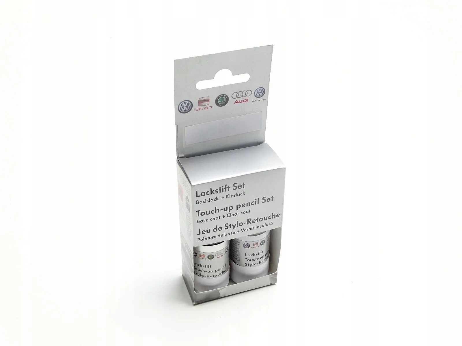 Lakkstift kit 2-komponent Audi / VW Touch Up Candy White│ Lakk kode B9A Candyweiss Image 1