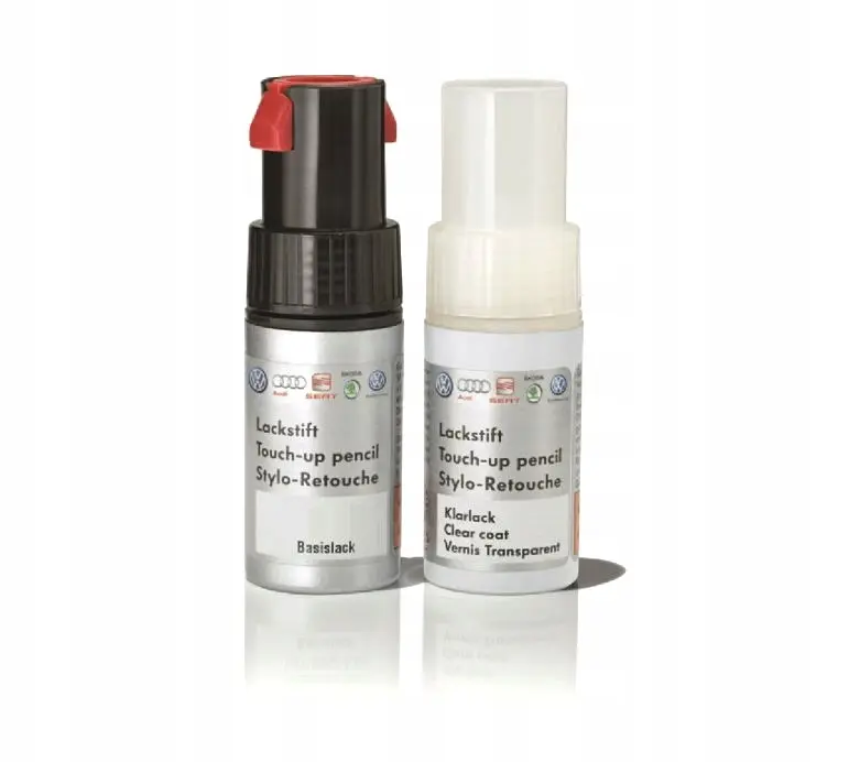 Lakkstift kit 2-komponent Audi / VW Touch Up Glacier White Metallic │ Lakk kode S9R Gletscherweiss Metallic Image 2