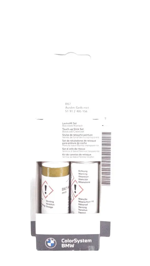 Lakkstift kit 2-komponent BMW Touch Up Austin Gelb Met.│ Lakk kode B67 Austin Yellow Met. – bilde 3
