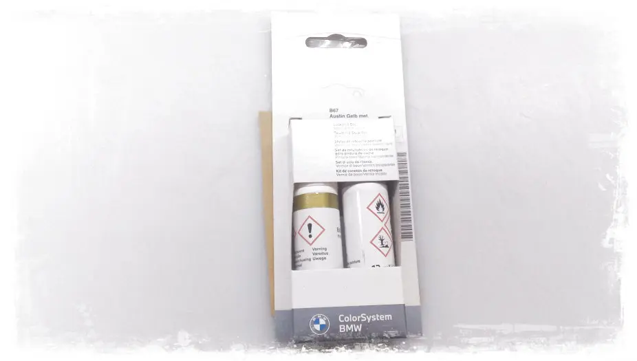 Lakkstift kit 2-komponent BMW Touch Up Austin Gelb Met.│ Lakk kode B67 Austin Yellow Met. – bilde 4