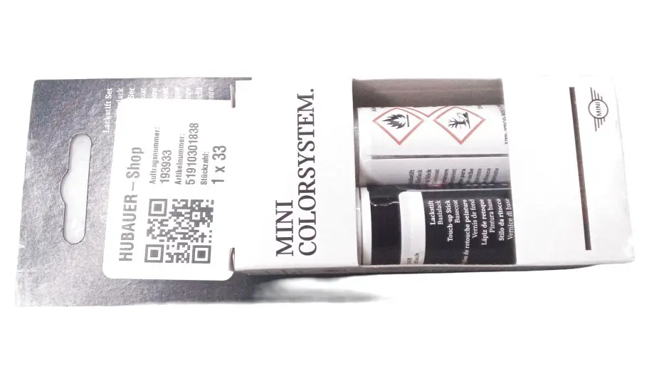 Lakkstift kit 2-komponent BMW Touch Up Black | Lakk kode 668 Black Image 2