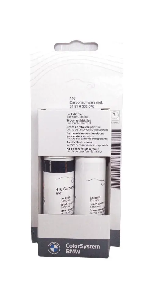 Lakkstift kit 2-komponent BMW Touch Up Carbonschwarz Met. │ Lakk kode 416 Carbon Black Met. Image 3