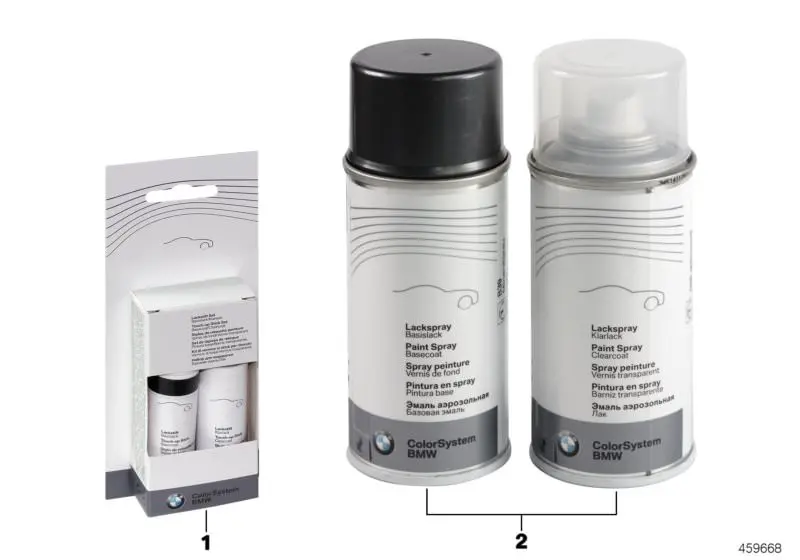 Lakkstift kit 2-komponent BMW Touch Up Dekorsilber 2 Met. │ Lakk kode B20 Decor Silver 2 Met. – bilde 2