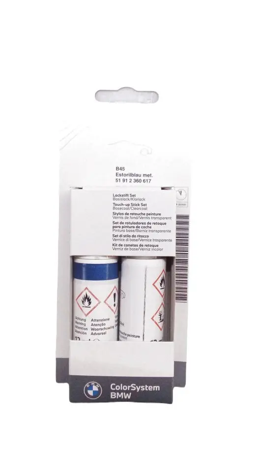 Lakkstift kit 2-komponent BMW Touch Up Estorilblau Met. │ Lakk kode B45 Estoril Blue Met. Image 4