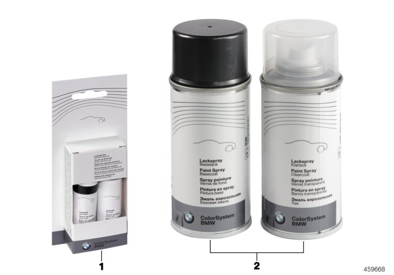 Lakkstift kit 2-komponent BMW Touch Up Felgensilber Met.│ Lakk kode 144 Rim Silver Met. Image 3