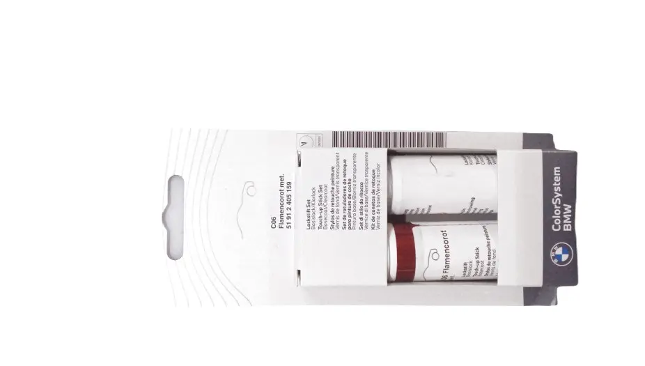 Lakkstift kit 2-komponent BMW Touch Up Flamencorot Met. │ Lakk kode C06 Flamenco Red Met. – bilde 3