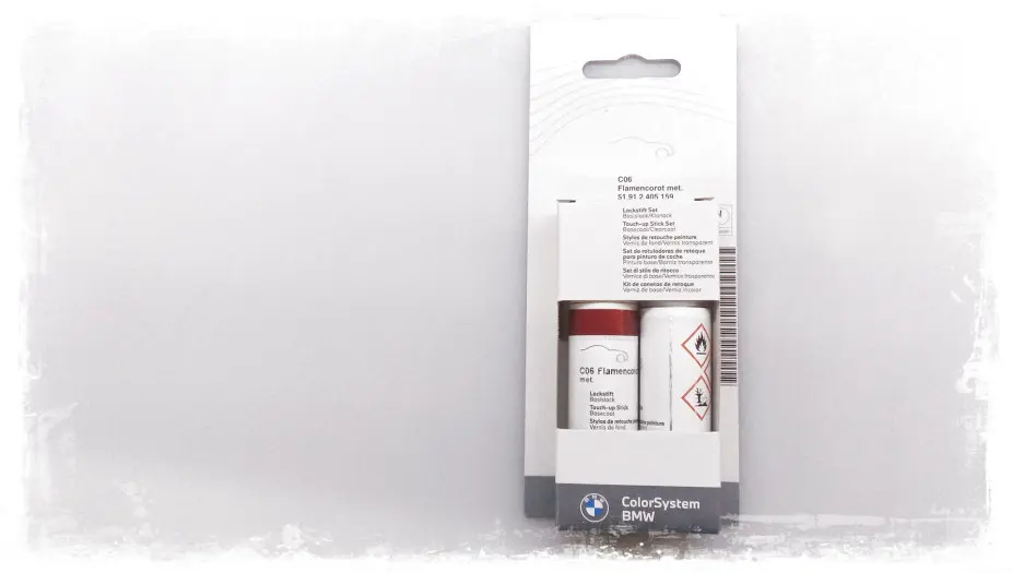 Lakkstift kit 2-komponent BMW Touch Up Flamencorot Met. │ Lakk kode C06 Flamenco Red Met. – bilde 4