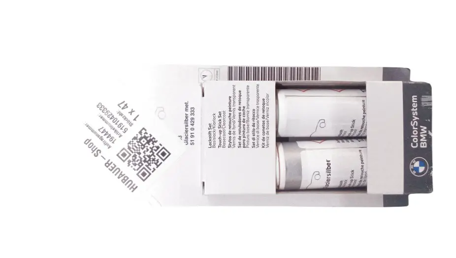 Lakkstift kit 2-komponent BMW Touch Up Glaciersilber Met.│ Lakk kode A83 Glacier Silver Met. – bilde 4