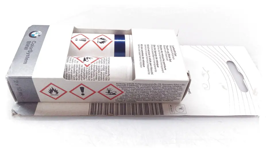 Lakkstift kit 2-komponent BMW Touch Up Lemansblau Met.│ Lakk kode 381 Lemans Blue Met. Image 3