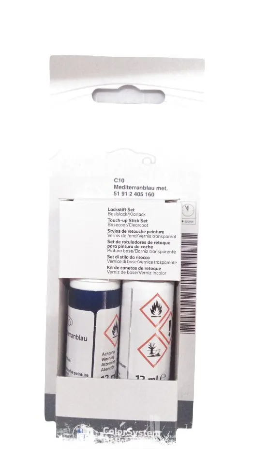 Lakkstift kit 2-komponent BMW Touch Up Mediterranblau Met. │ Lakk kode C10 Mediterranean Blue Met. Image 3
