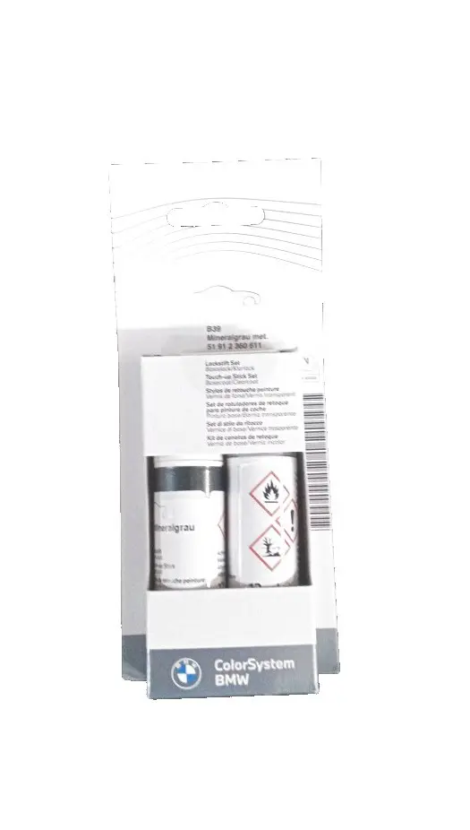 Lakkstift kit 2-komponent BMW Touch Up Mineralgrau Met. │ Lakk kode B39 Mineral Grey Met. – bilde 3