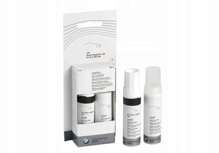 Lakkstift kit 2-komponent BMW Touch Up Mineralweiss │ Lakk kode A96 Mineral White Image 1