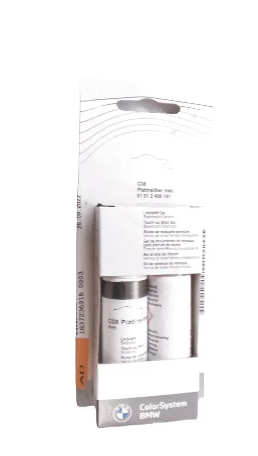Lakkstift kit 2-komponent BMW Touch Up Platinsilber Met. │ Lakk kode C08 Platinum Silver Met. – bilde 3