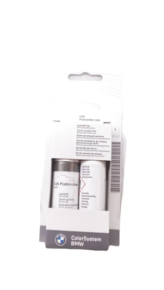Lakkstift kit 2-komponent BMW Touch Up Platinsilber Met. │ Lakk kode C08 Platinum Silver Met. – bilde 4