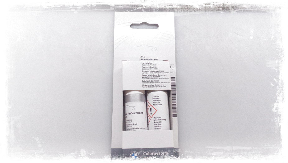 Lakkstift kit 2-komponent BMW Touch Up Reflexsilber Met.│ Lakk kode A44 Reflective Silver Met. – bilde 2