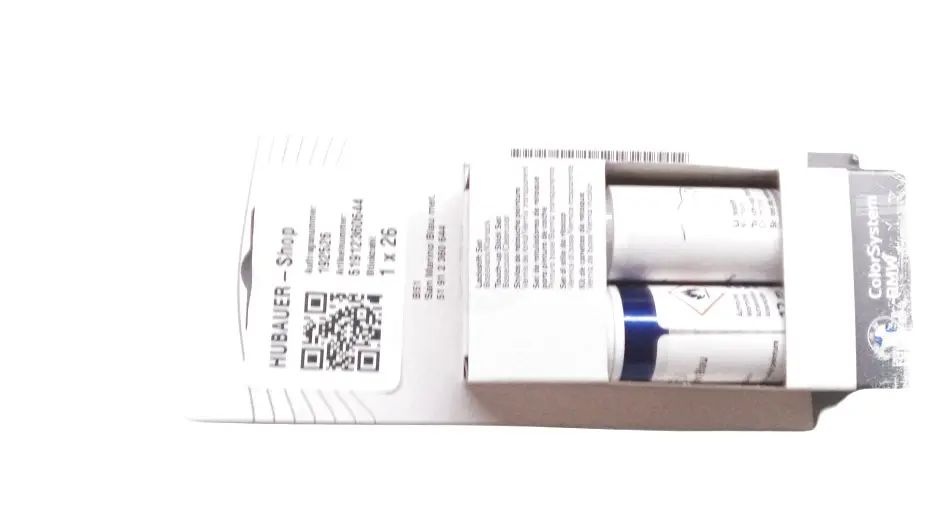 Lakkstift kit 2-komponent BMW Touch Up San Marino Blau Met.│ Lakk kode B51 San Marino Blue Met. – bilde 3