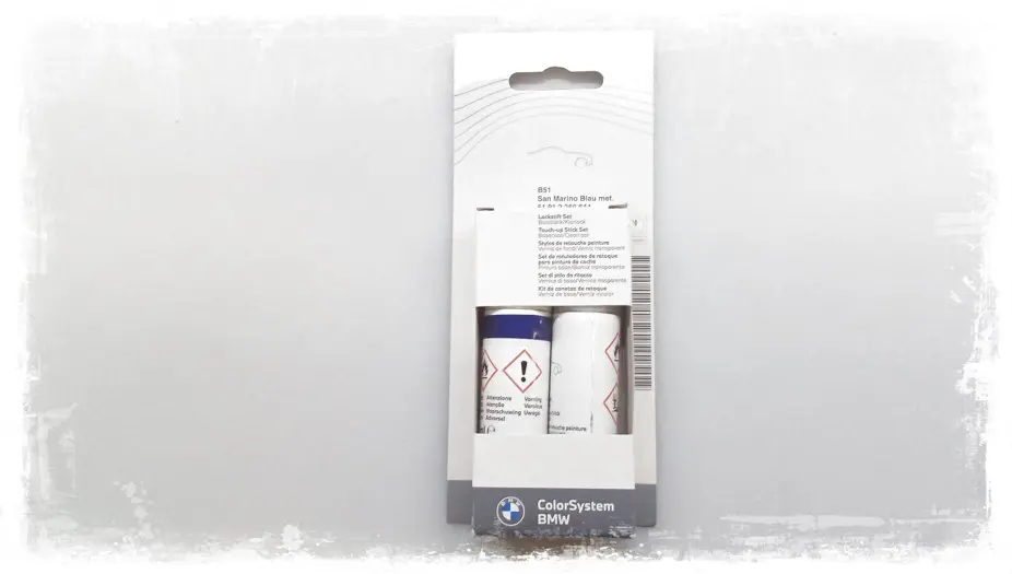 Lakkstift kit 2-komponent BMW Touch Up San Marino Blau Met.│ Lakk kode B51 San Marino Blue Met. – bilde 4