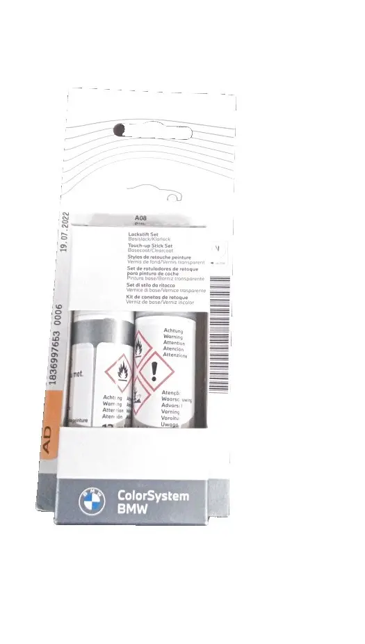 Lakkstift kit 2-komponent BMW Touch Up Silbergrau Met. | Lakk kode A08 Silver Grey Met. – bilde 2