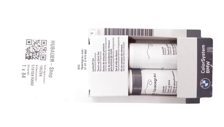 Lakkstift kit 2-komponent BMW Touch Up Spacegrau Met.│ Lakk kode A52 Space Grey Met. Image 4
