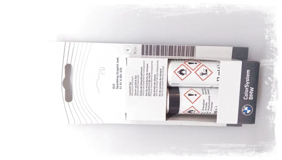 Lakkstift kit 2-komponent BMW Touch Up Sparkling Graphit Met.│ Lakk kode A22 Sparkling Graphit Met. – bilde 4