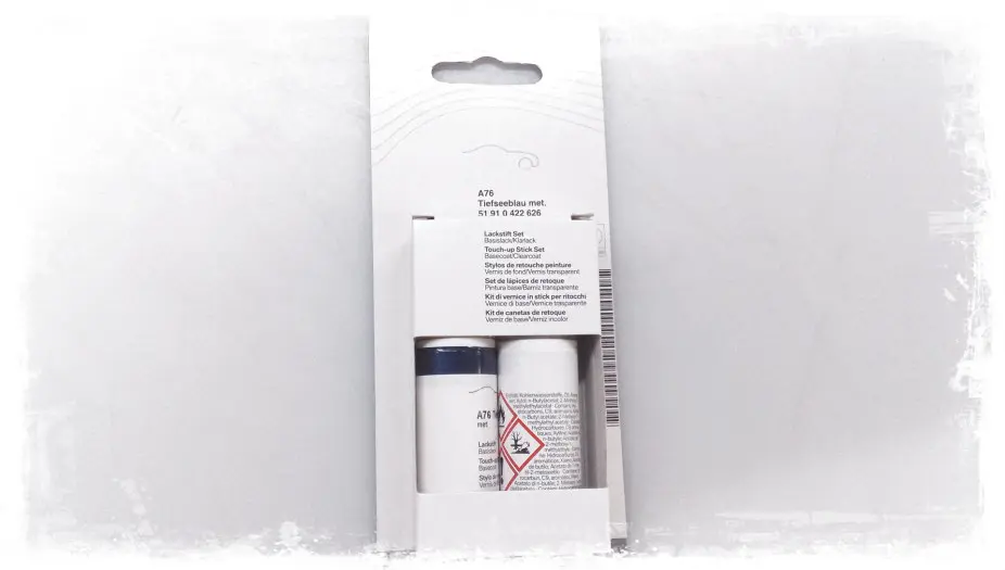 Lakkstift kit 2-komponent BMW Touch Up Tiefseeblau Met.│ Lakk kode A76 Deep Sea Blue Met. Image 4