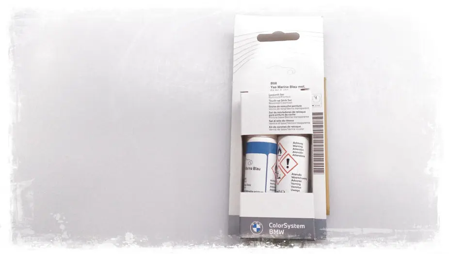 Lakkstift kit 2-komponent BMW Touch Up Yas Marina Blau Met.│ Lakk kode B68 Yas Marina Blue Met. – bilde 3
