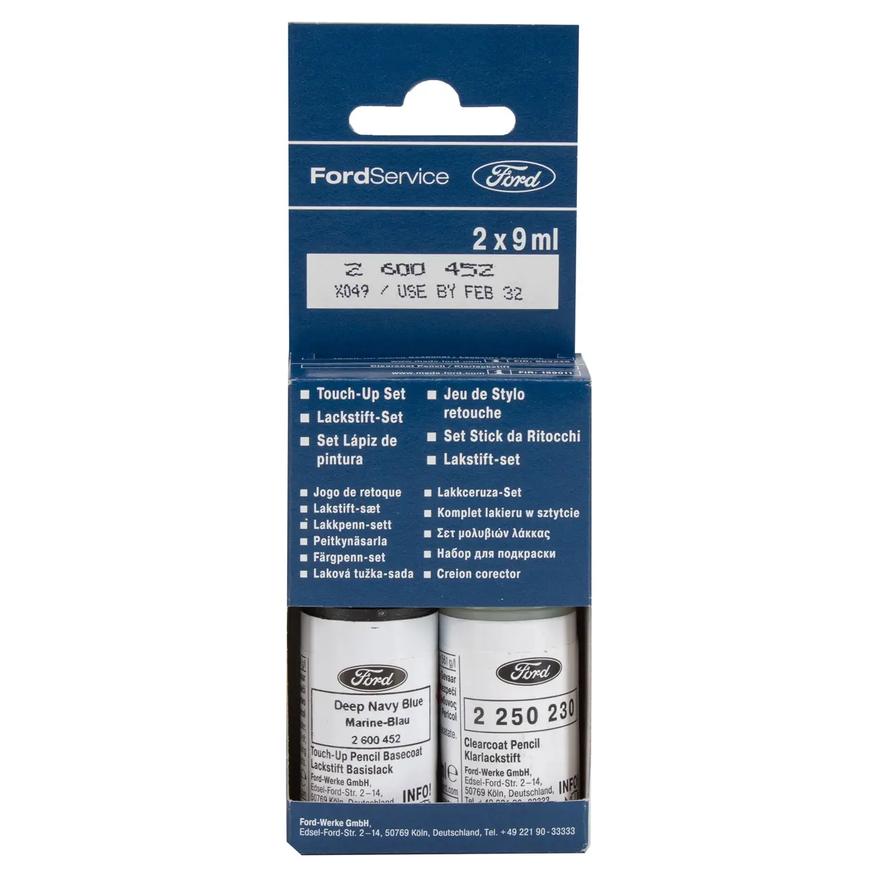 Lakkstift kit 2-komponent Ford Touch Up Deep Navy Blue │ Lakk kode 4CWAWWA