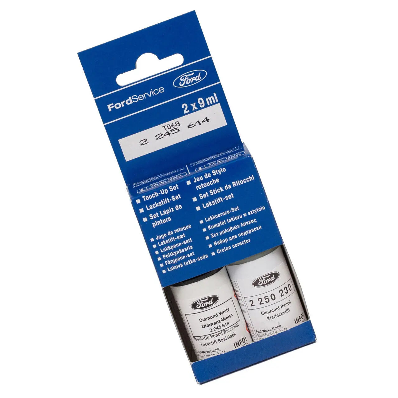 Lakkstift kit 2-komponent Ford Touch Up Diamond White No.2 │ Lakk kode ZAFAXXA Image 1