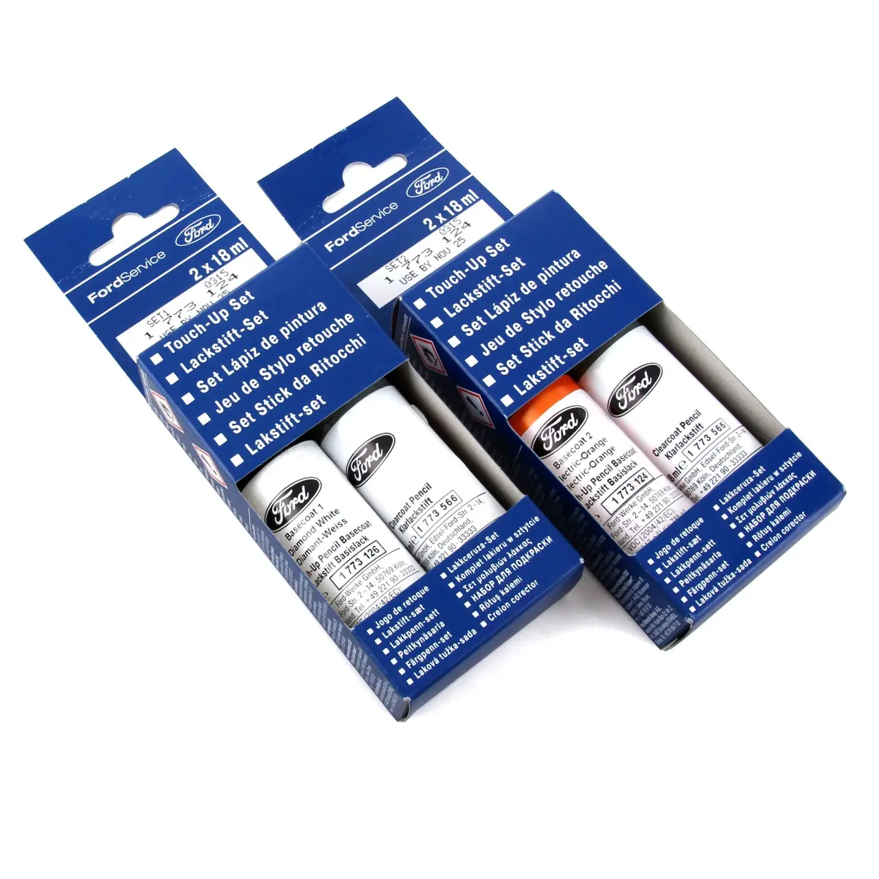 Lakkstift kit 2-komponent Ford Touch Up Electric Orange │ Lakk kode
