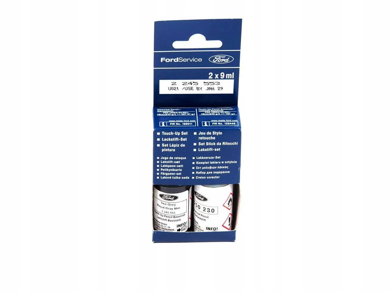 Lakkstift kit 2-komponent Ford Touch Up Machine Silver Metaliic │ Lakk kode 2QTCWWA