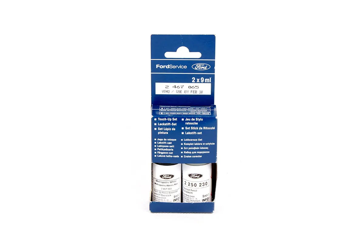 Lakkstift kit 2-komponent Ford Touch Up Metropolis White │ Lakk kode