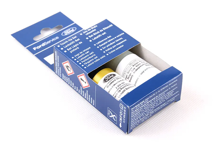 Lakkstift kit 2-komponent Ford Touch Up Mustard Olive │ Lakk kode