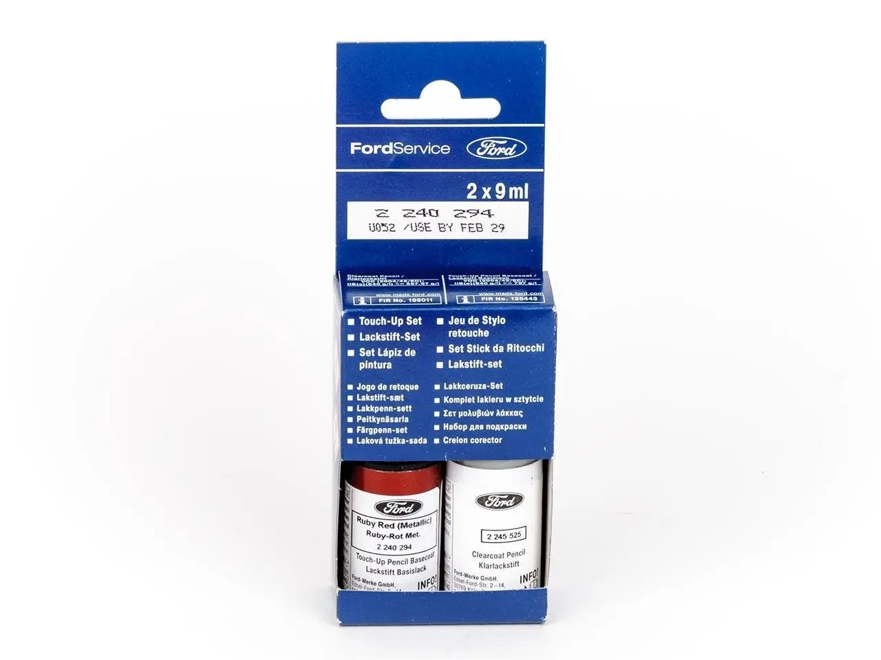 Lakkstift kit 2-komponent Ford Touch Up Ruby Red │ Lakk kode DSTEWTA Image 1