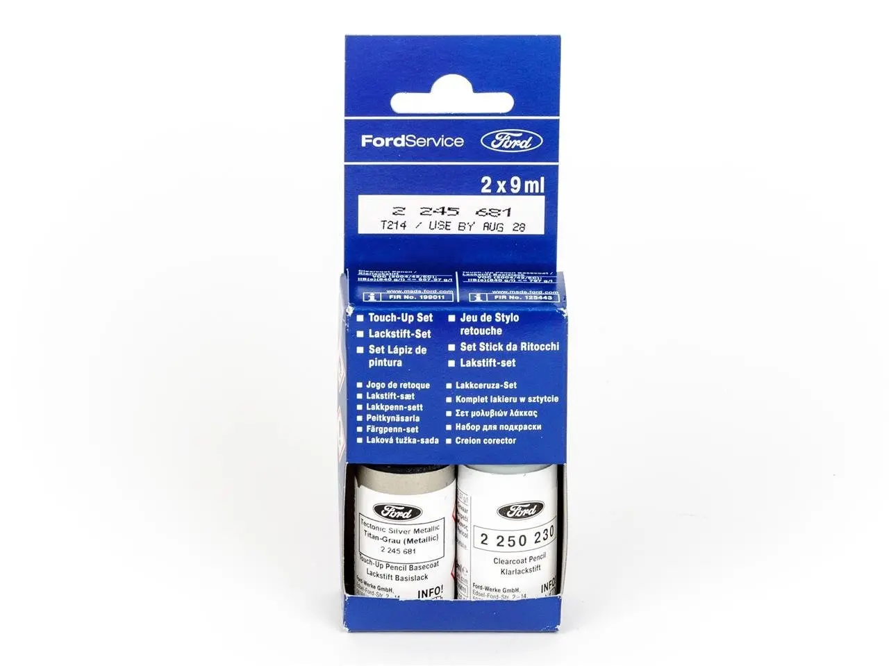 Lakkstift kit 2-komponent Ford Touch Up Tectonic Silver │ Lakk kode DKFCWWA